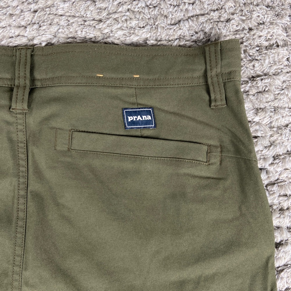prAna Stretch Zion 5-Pocket Slim Pant Men 32x32 Green Cargo Hiking Outdoor Trail